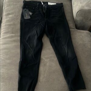 Rag & Bone Black Ankle Cropped Jeans